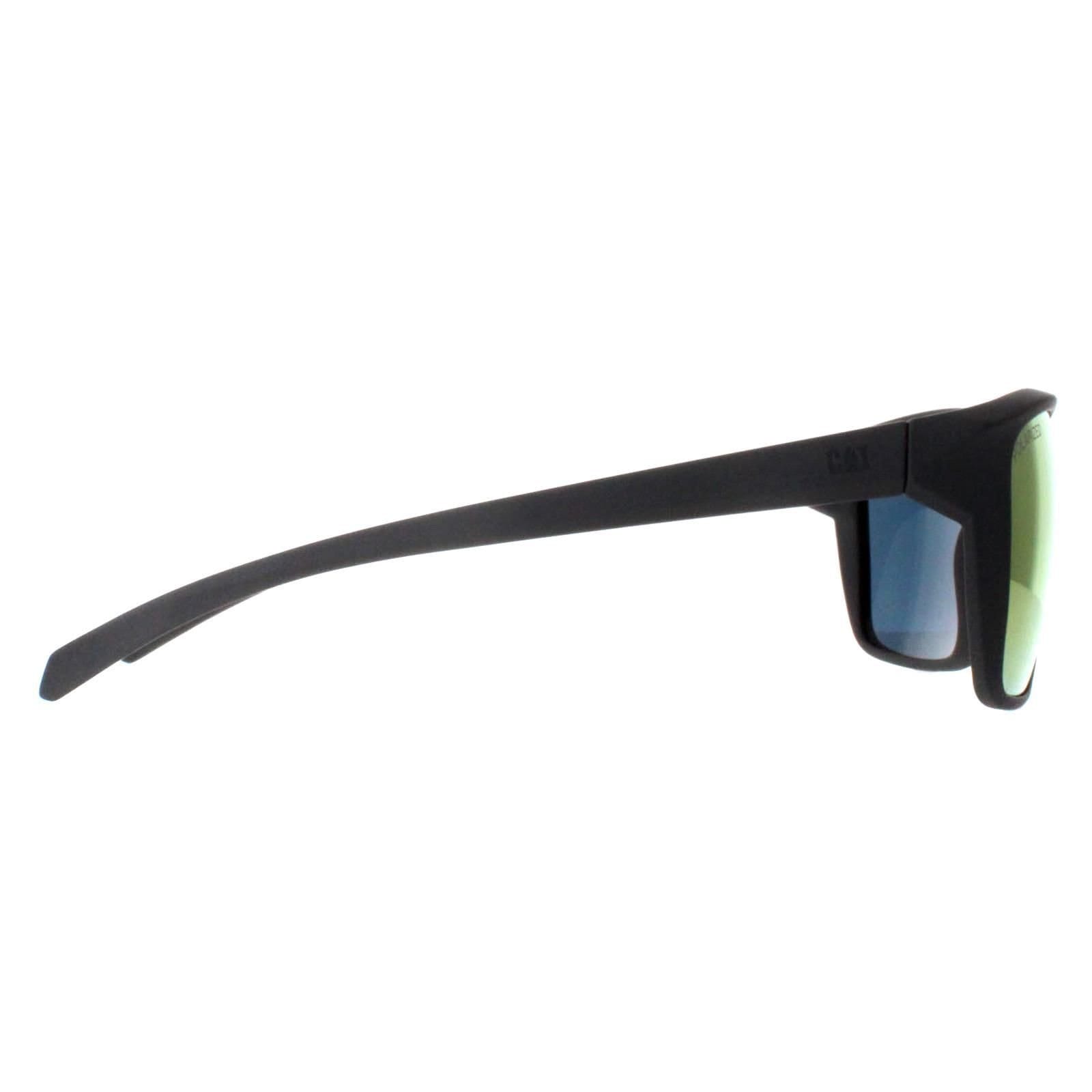 Caterpillar Caterpillar Men's Rectangle Matte Grey Orange Polarized CTS-8012 - 4