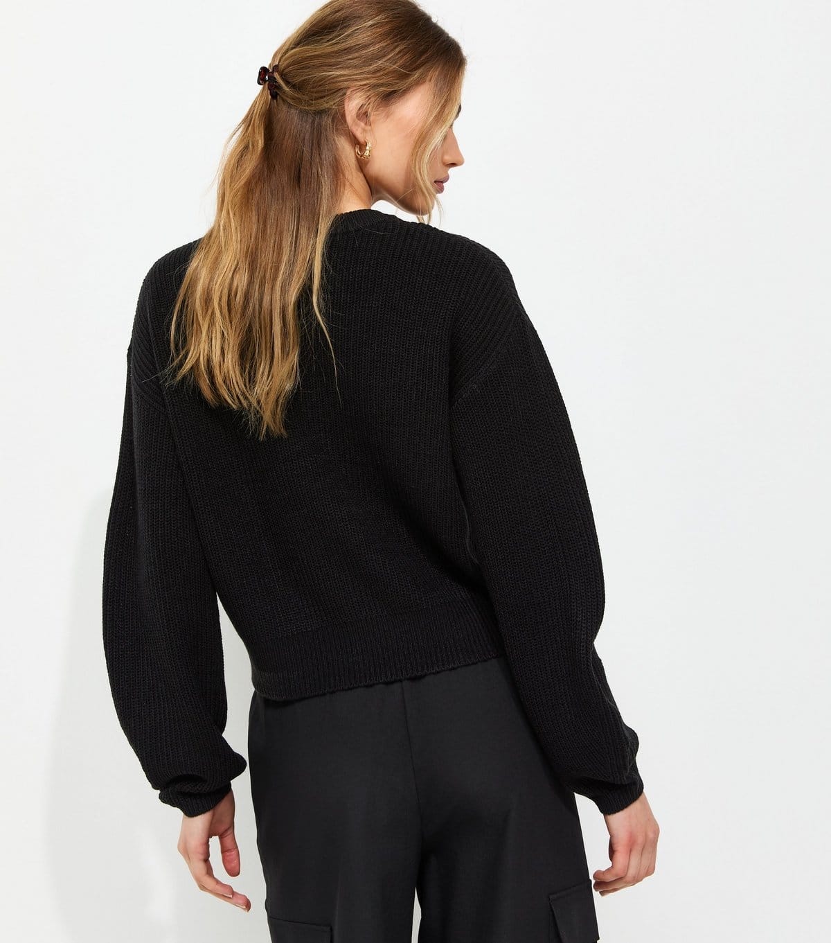 New Look Women's Black Ribbed Knit Meet The Jean Jumper New Look - 4