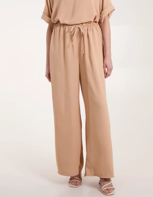 Blue Vanilla Drawstring Wide Leg Trousers - 2