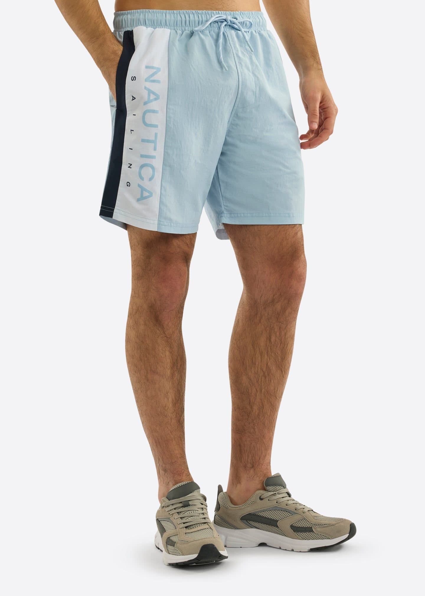 Nautica Nautica Men's Knox 2 6" Swim Shorts in Light Blue