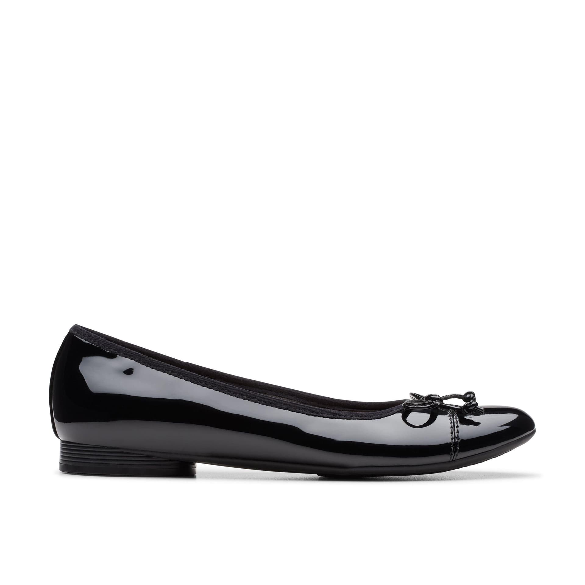 Clarks Clarks Women's Loreleigh Rae Black Patent Slip Ons, Ballet Pumps