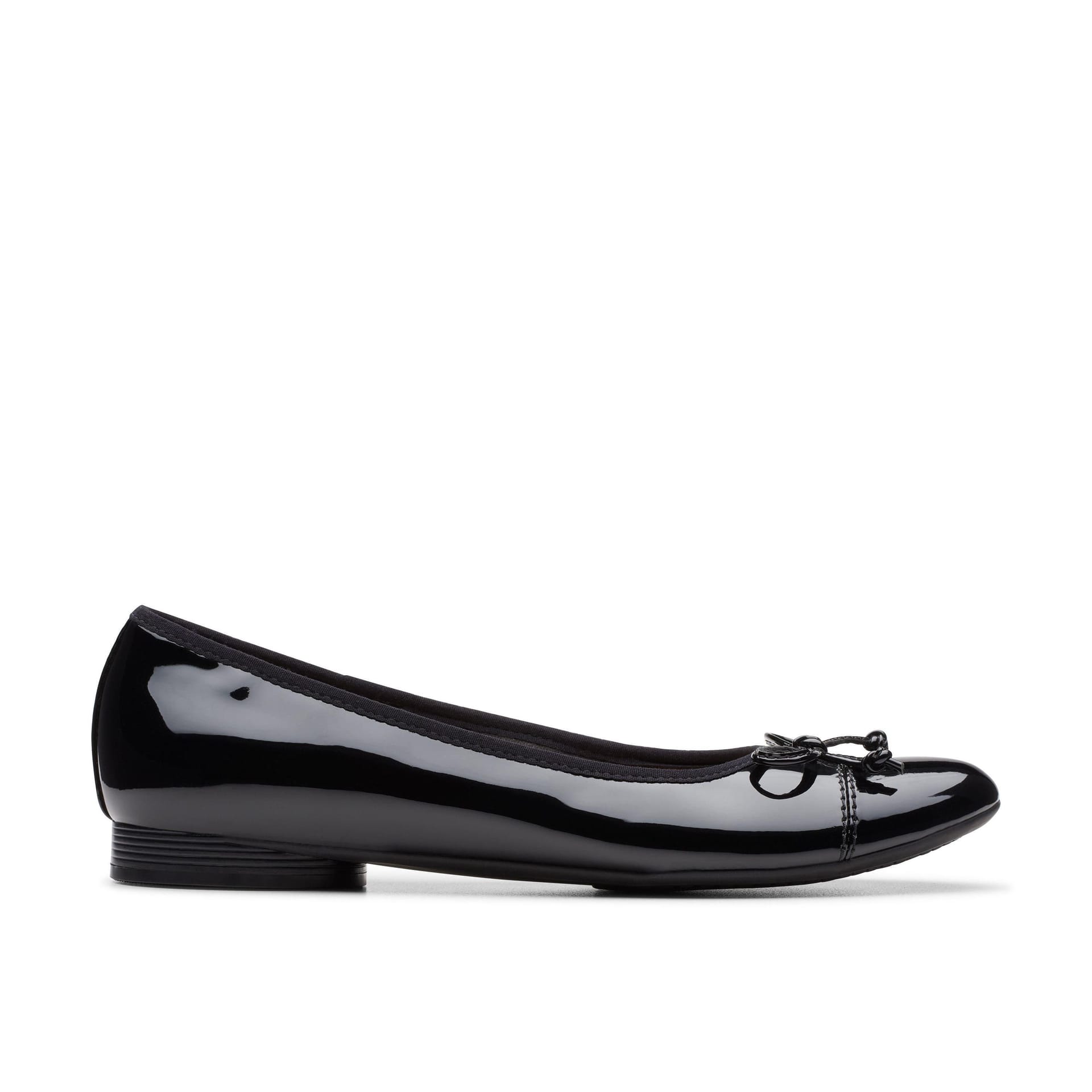 Clarks Clarks Women's Loreleigh Rae Black Patent Slip Ons, Ballet Pumps - 4