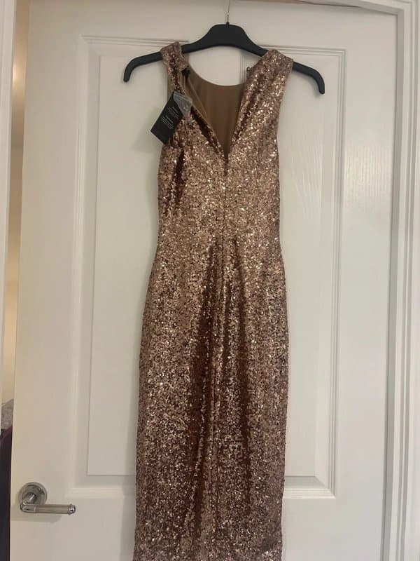New Look Rose gold sequin bodycon dress