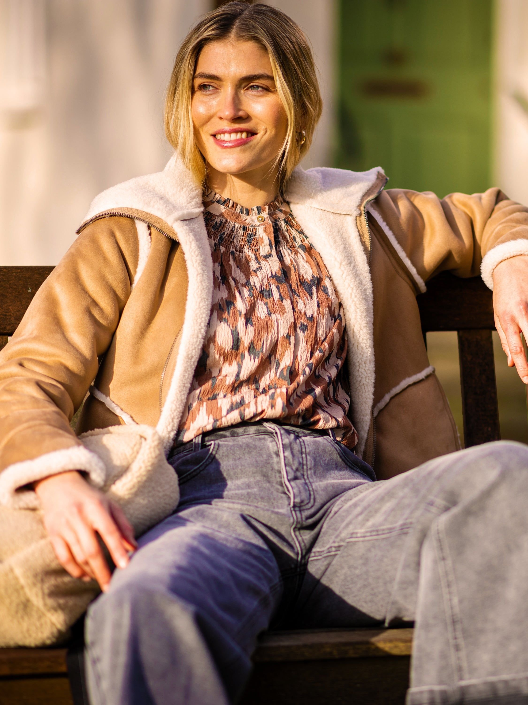 Brakeburn Brakeburn Women's Pine Jacket in Beige - 4