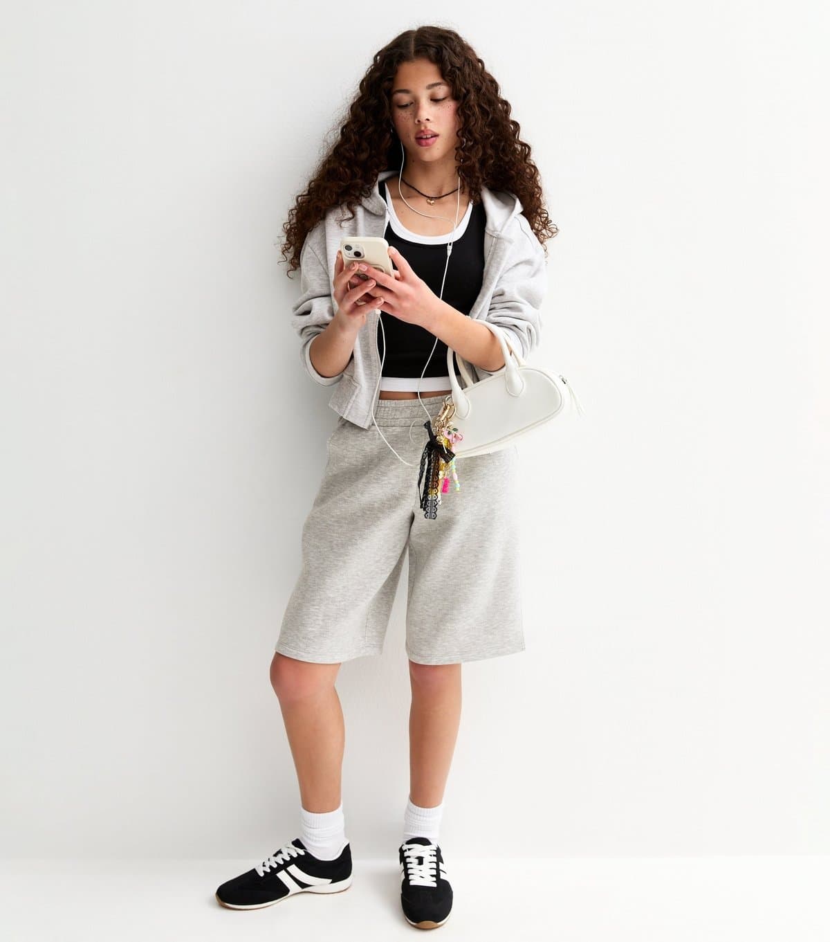 New Look Girls' Grey Jersey Longline Shorts New Look