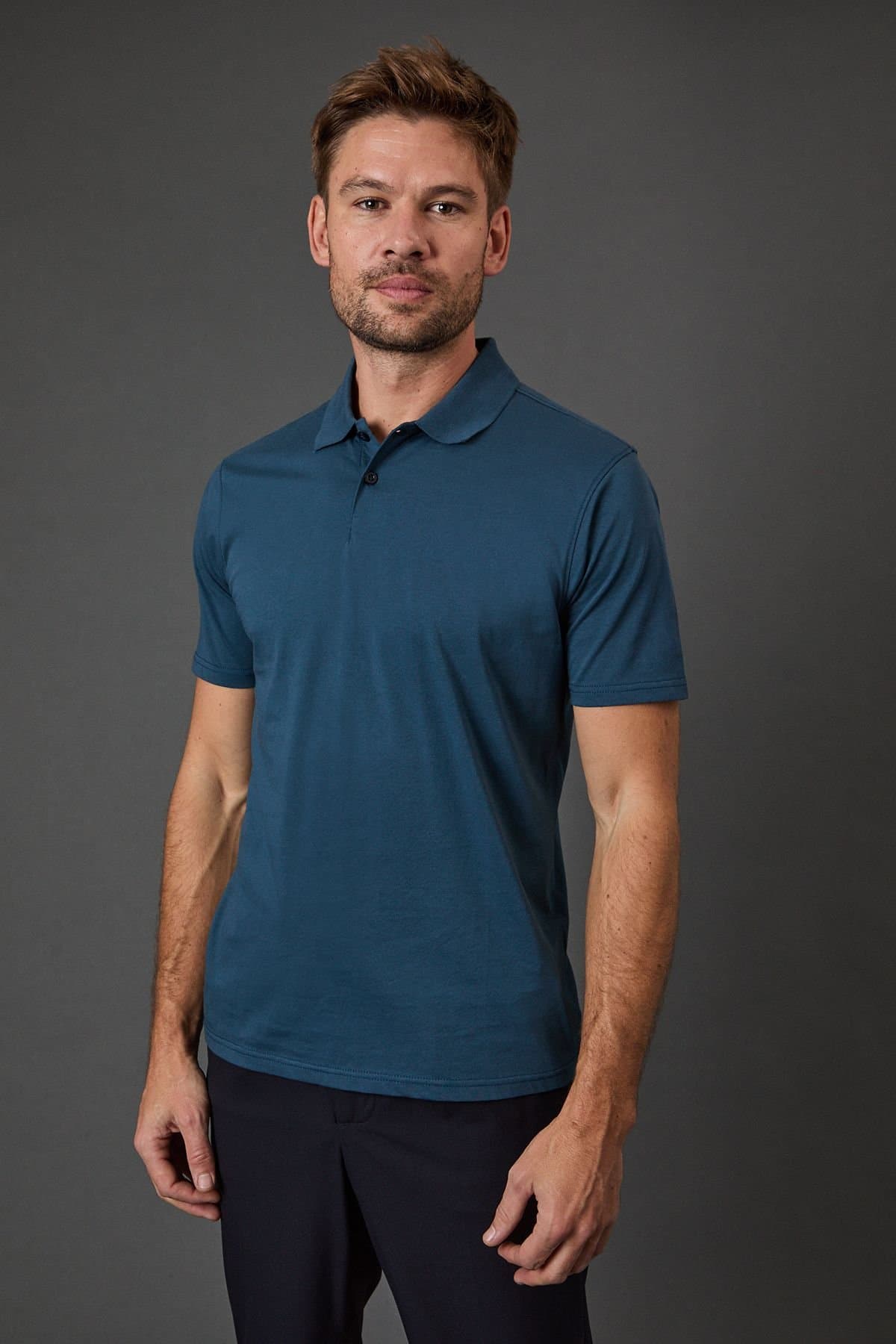 Burton Burton Men's Dark Blue Jersey Polo Shirt