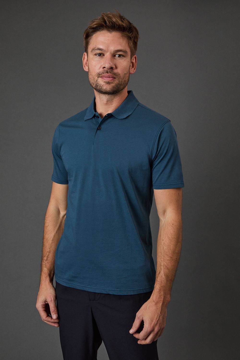 Burton Burton Men's Dark Blue Jersey Polo Shirt - 2