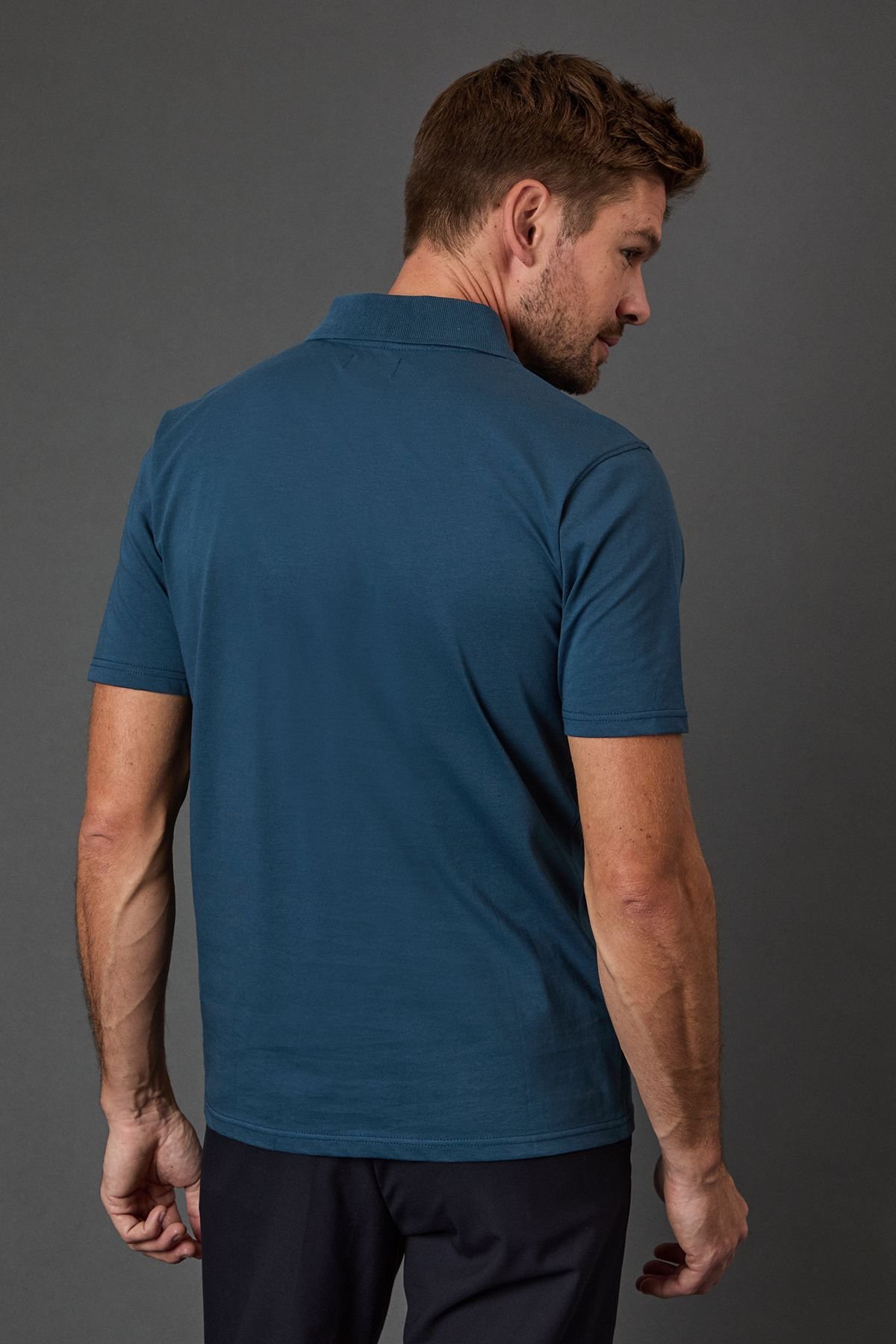 Burton Burton Men's Dark Blue Jersey Polo Shirt - 3