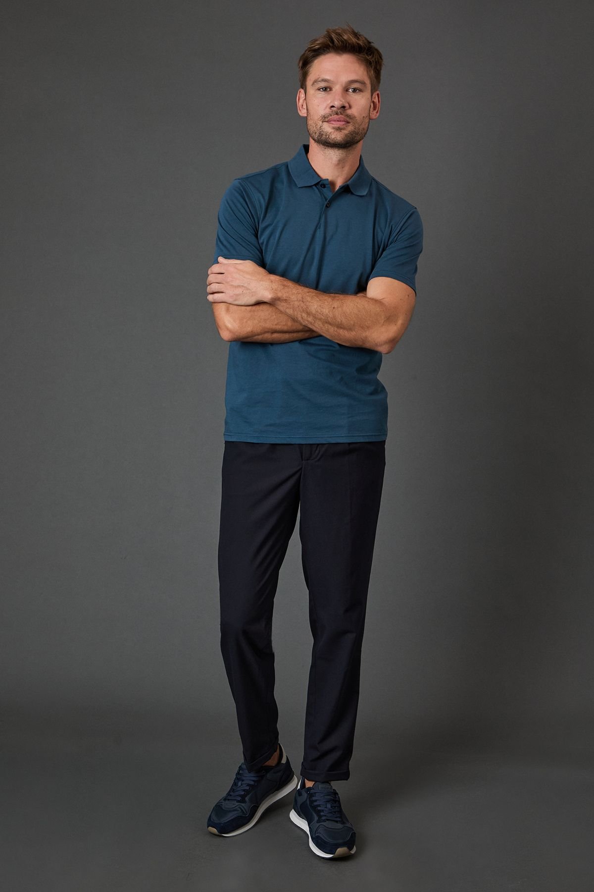 Burton Burton Men's Dark Blue Jersey Polo Shirt - 4