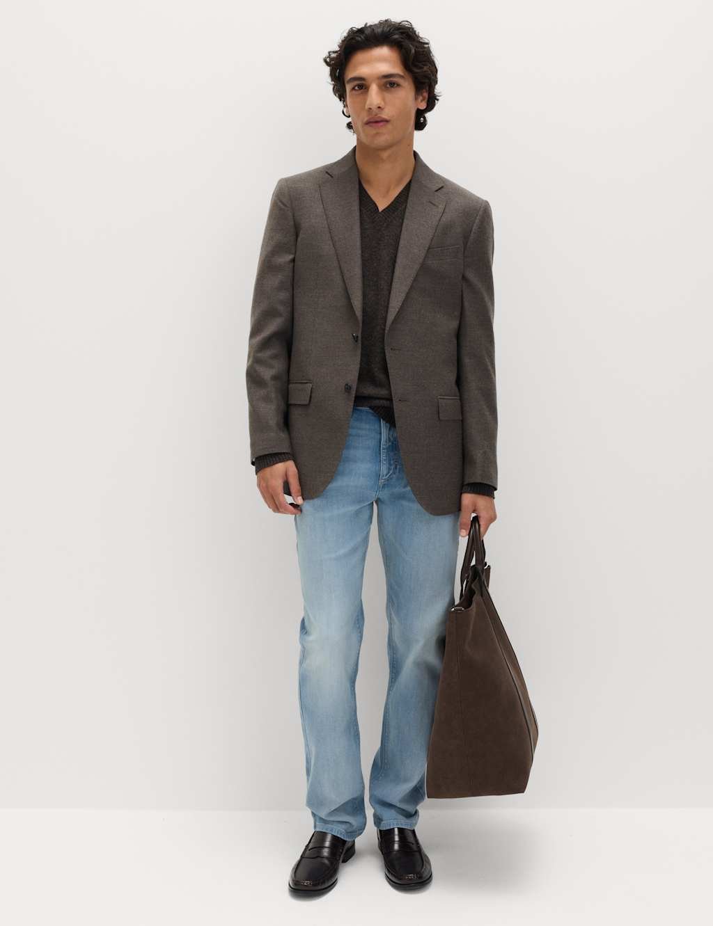 Marks & Spencer M&S Straight Fit Stretch Jeans Blue Blue - 3