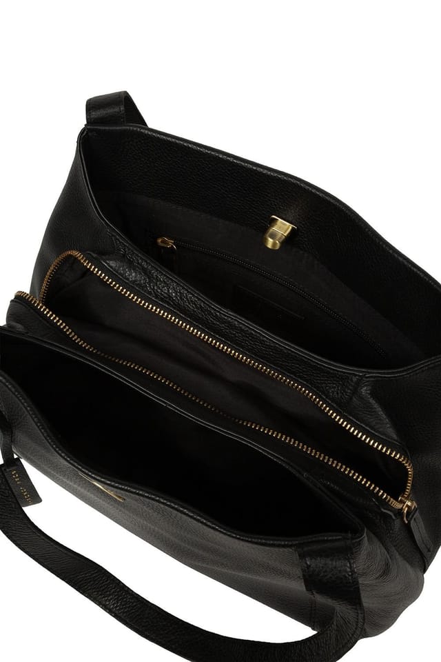 Pure Luxuries London Pure Luxuries London Women's 'Zoff' Leather Handbag in Black - 3