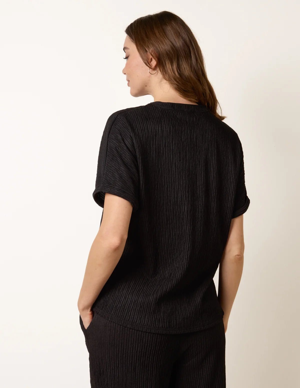 Blue Vanilla Grandad Collar Oversized Top - 4
