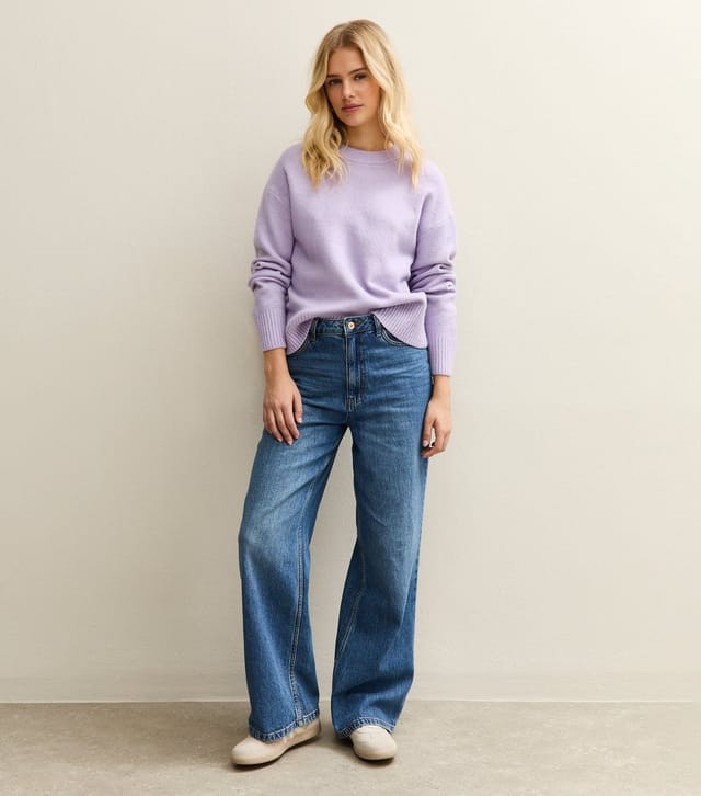 New Look Women's Lilac Crew Neck Jumper New Look - 3