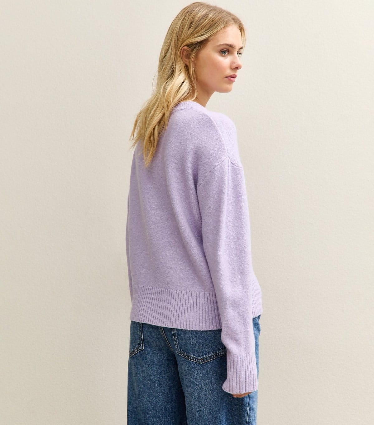 New Look Women's Lilac Crew Neck Jumper New Look - 4