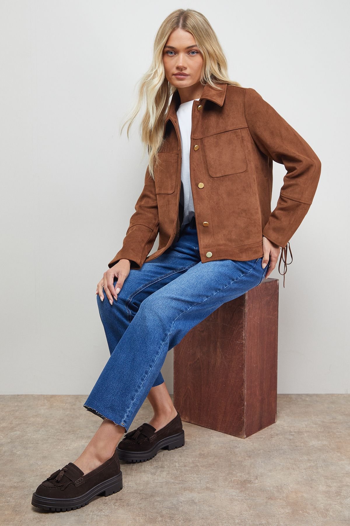 Oasis Oasis Women's Brooker Suede Tassel Chunky Loafers in Chocolate - 2