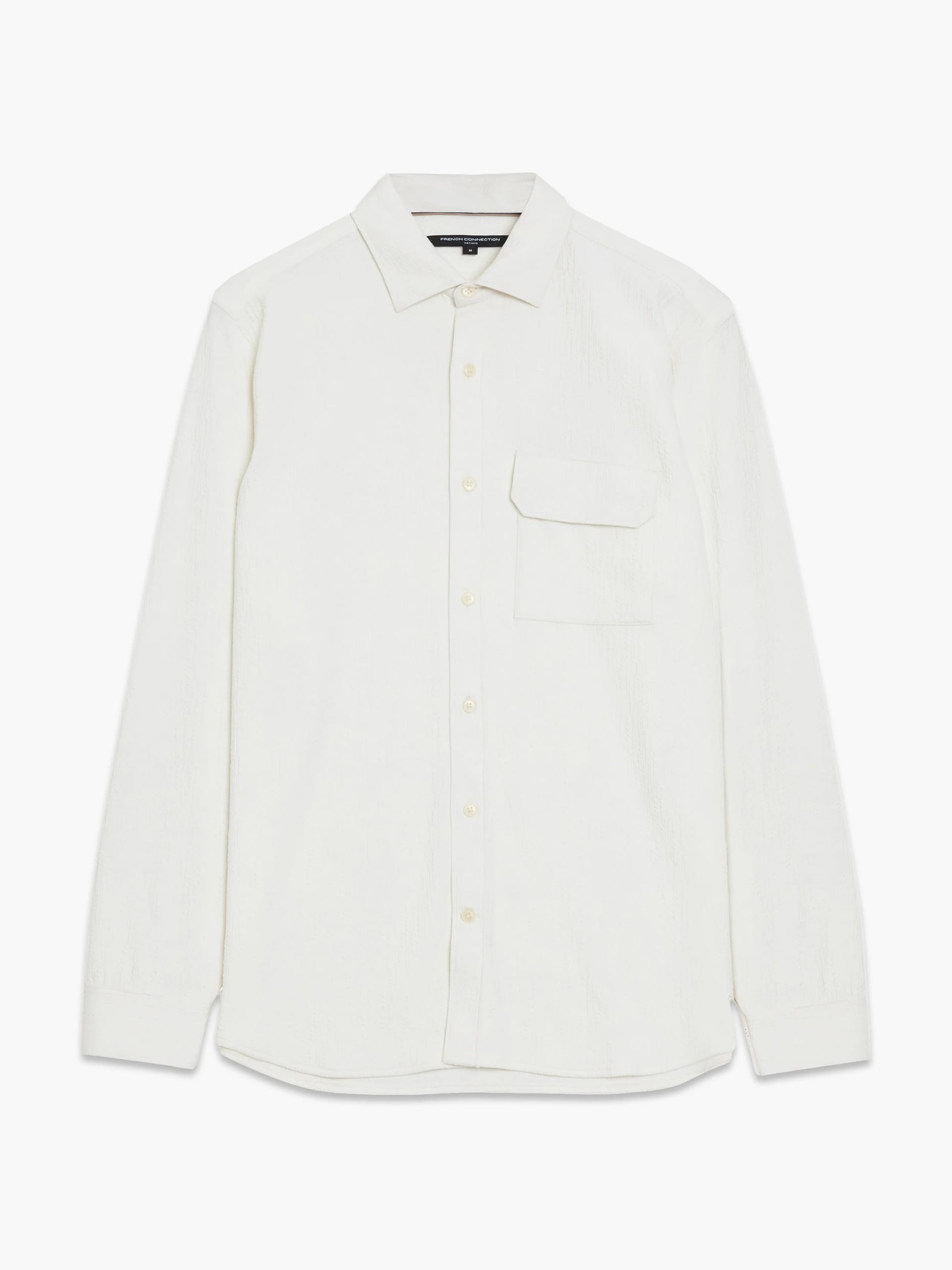 French Connection Ecru Soft Jersey Long Sleeve Shirt