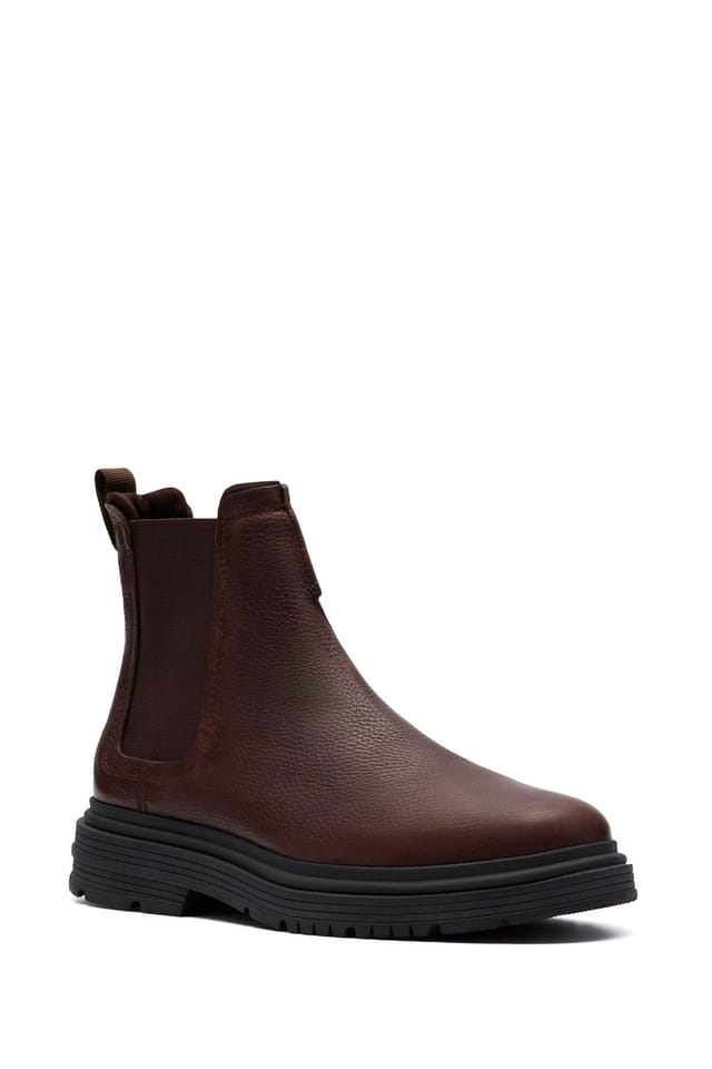Clarks Clarks Men's Badbury Easy Leather Shoes Dark Brown - 2
