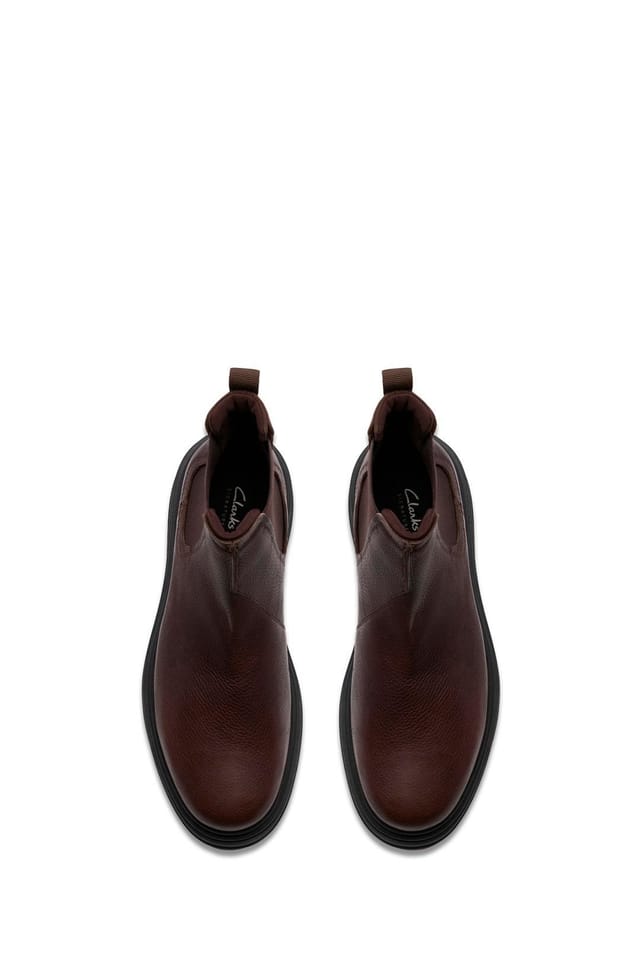 Clarks Clarks Men's Badbury Easy Leather Shoes Dark Brown - 3