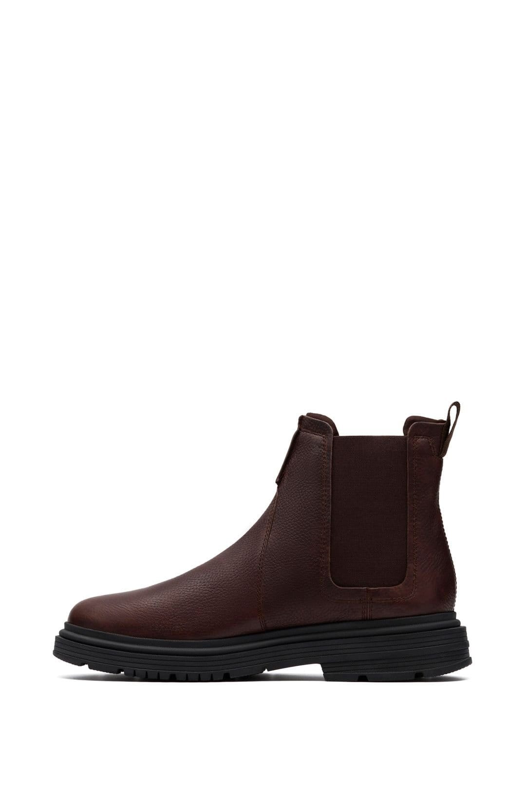 Clarks Clarks Men's Badbury Easy Leather Shoes Dark Brown - 4