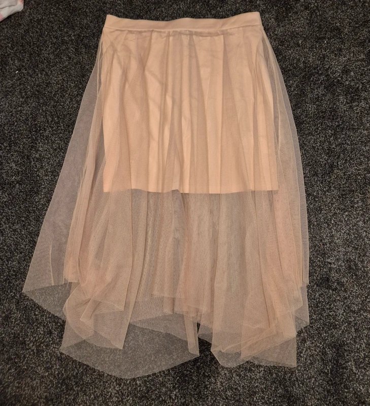 New Look Beige Tulle Midi Skirt, UK 12 - 1