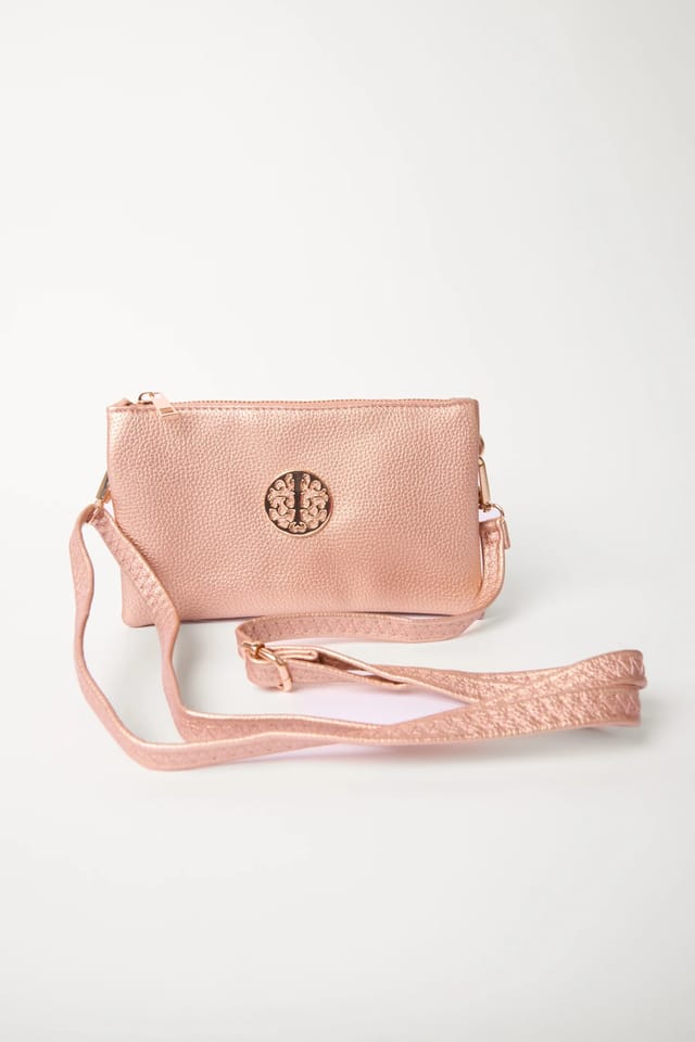 Blue Vanilla Detailed Zip Up Purse With Detachable Strap - 2