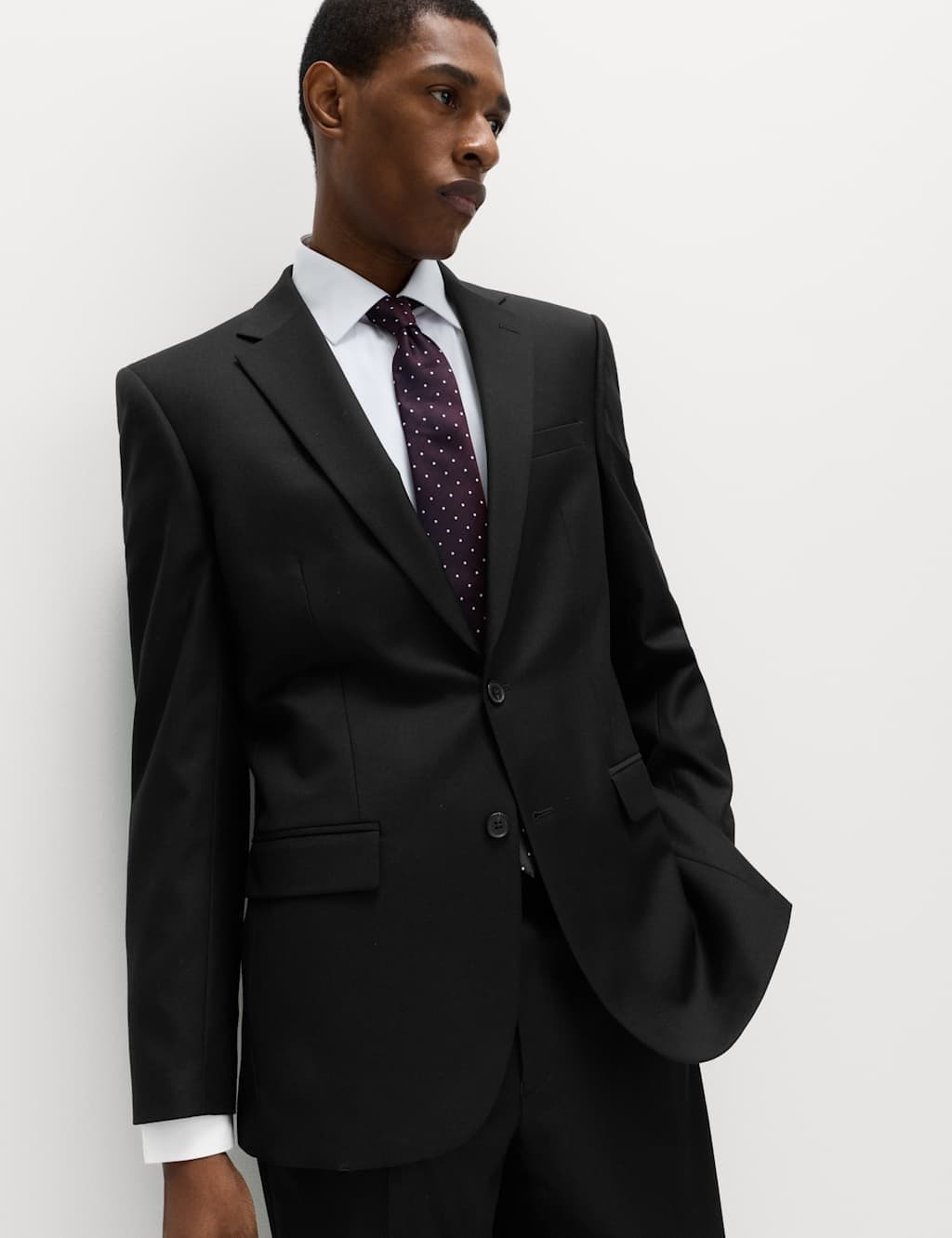 Marks & Spencer M&S Black Stretch Regular Fit Suit Jacket