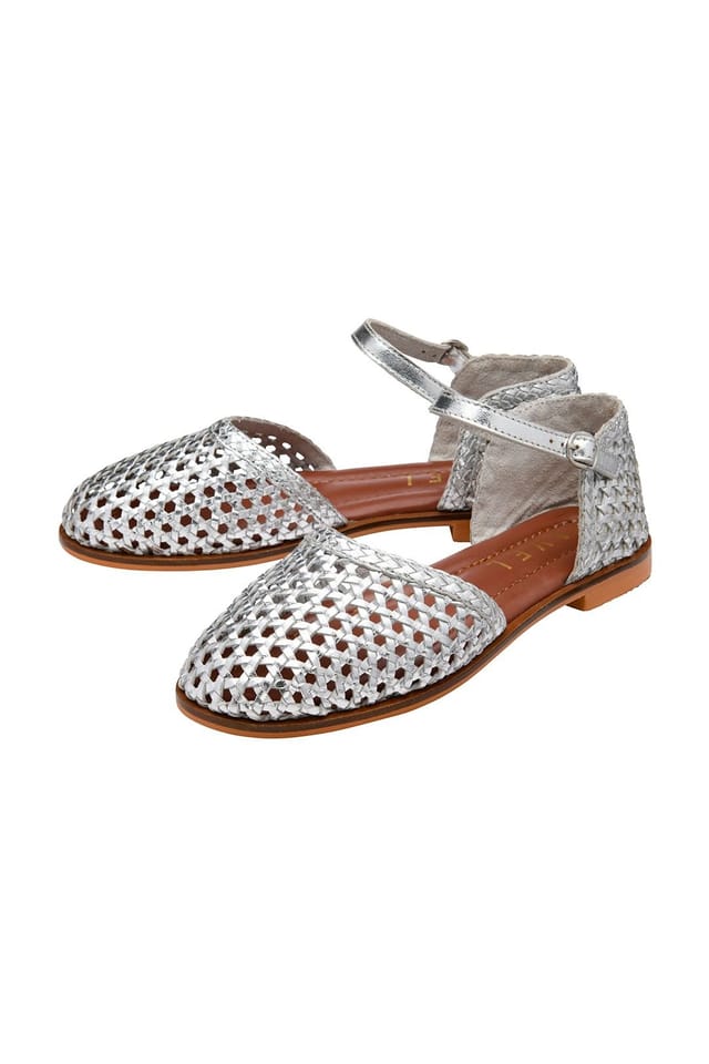 Ravel Ravel Women's 'Kelk' Leather Flat Sandals in Silver - 2