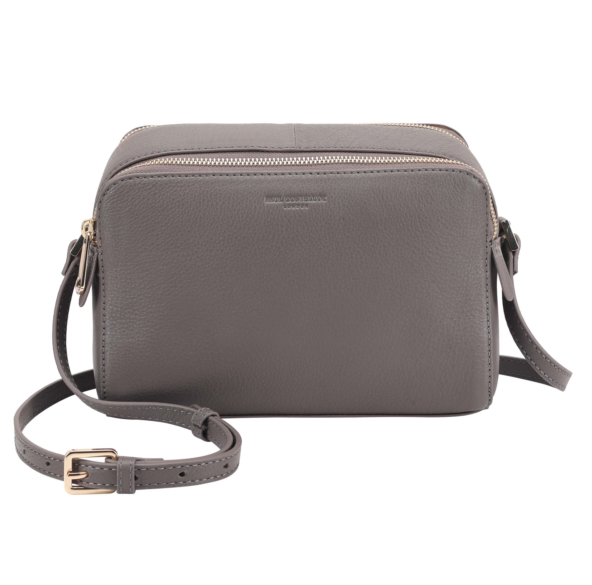 Paul Costelloe Paul Costelloe Women's Mantaro Leather Cross Body Bag in Grey