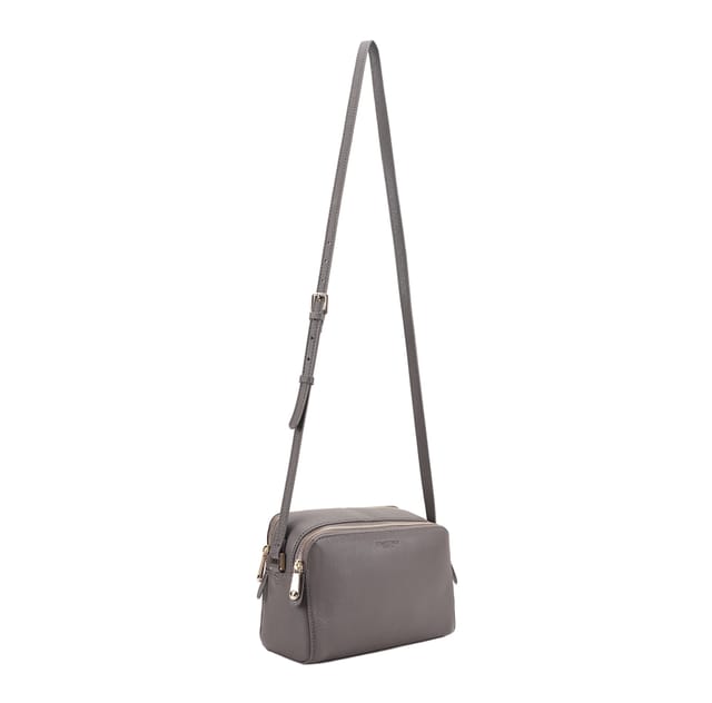 Paul Costelloe Paul Costelloe Women's Mantaro Leather Cross Body Bag in Grey - 3