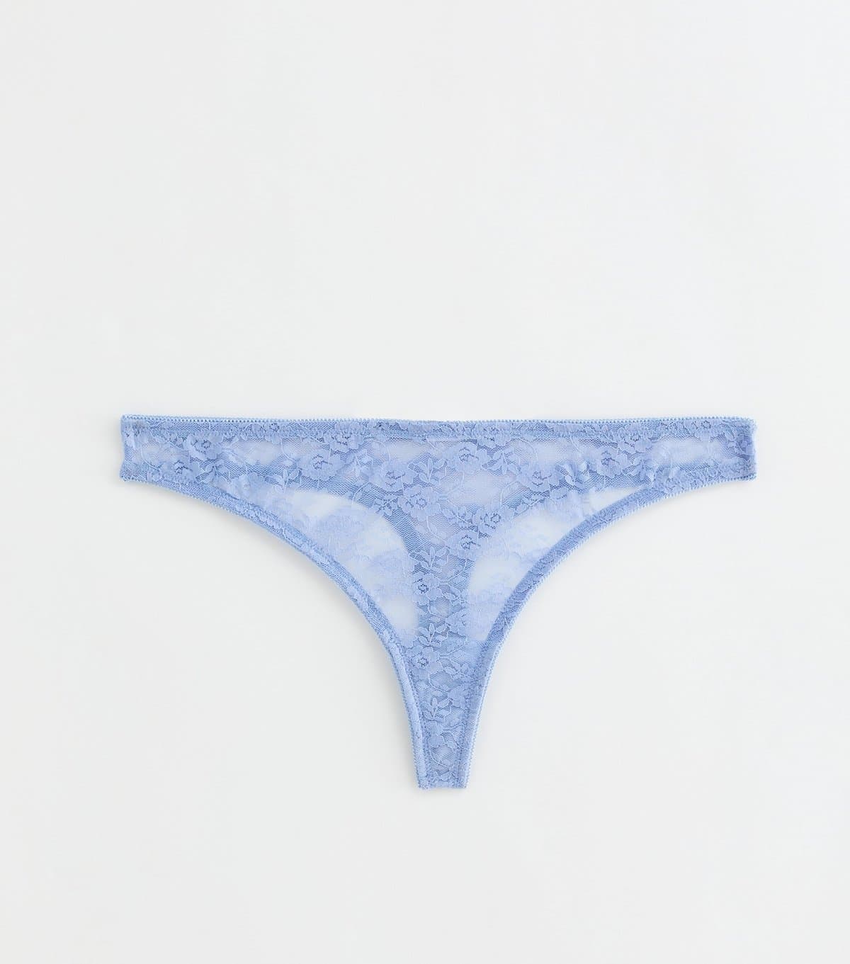 New Look Women's Light Blue Floral Lace Thong New Look