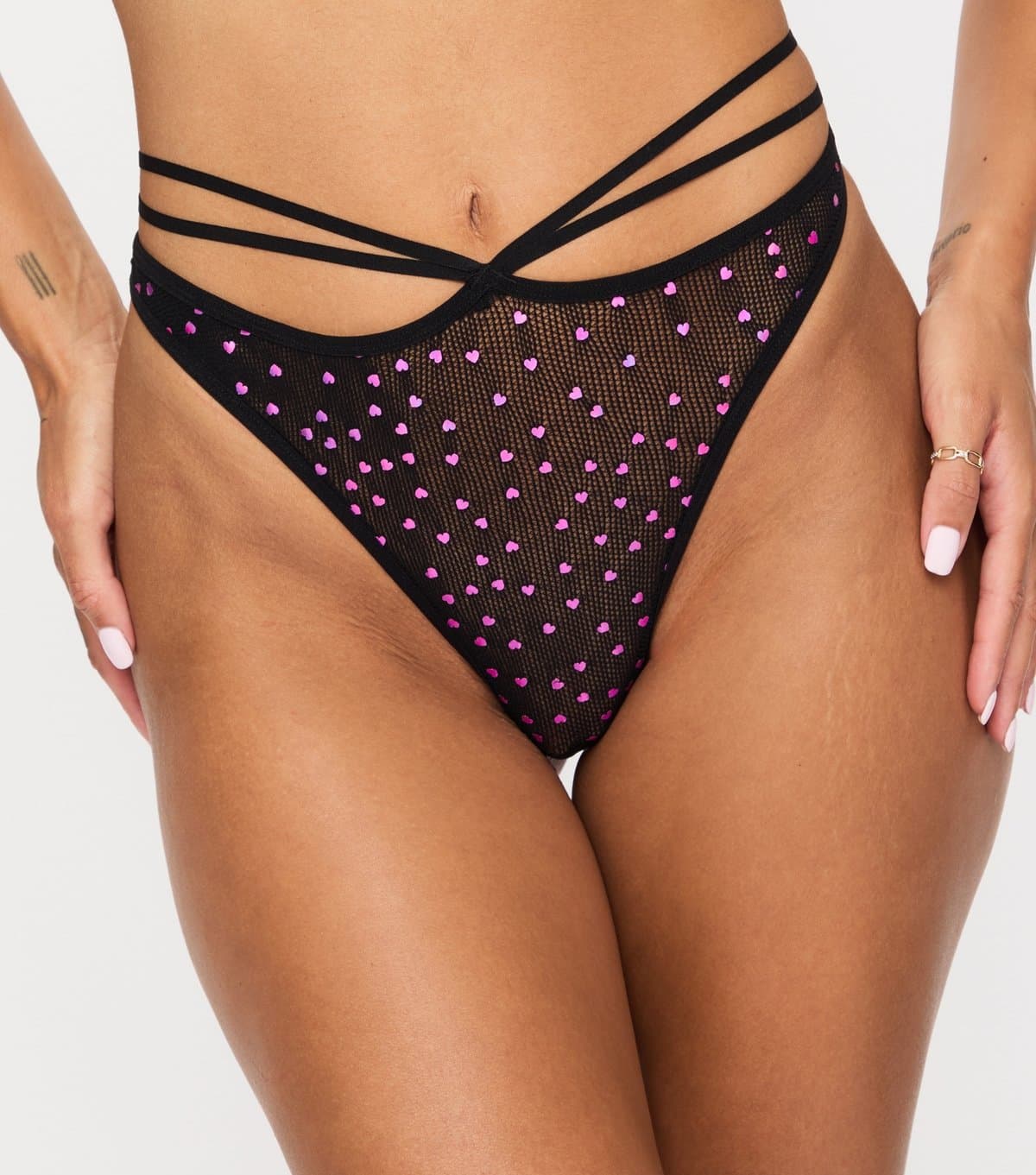 Ann Summers Women's Black Love Me Crotchless Thong Ann Summers New Look