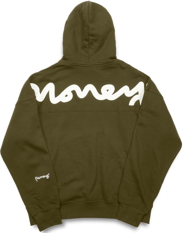Money Money Men's Back Slab Hood in Olive - 2