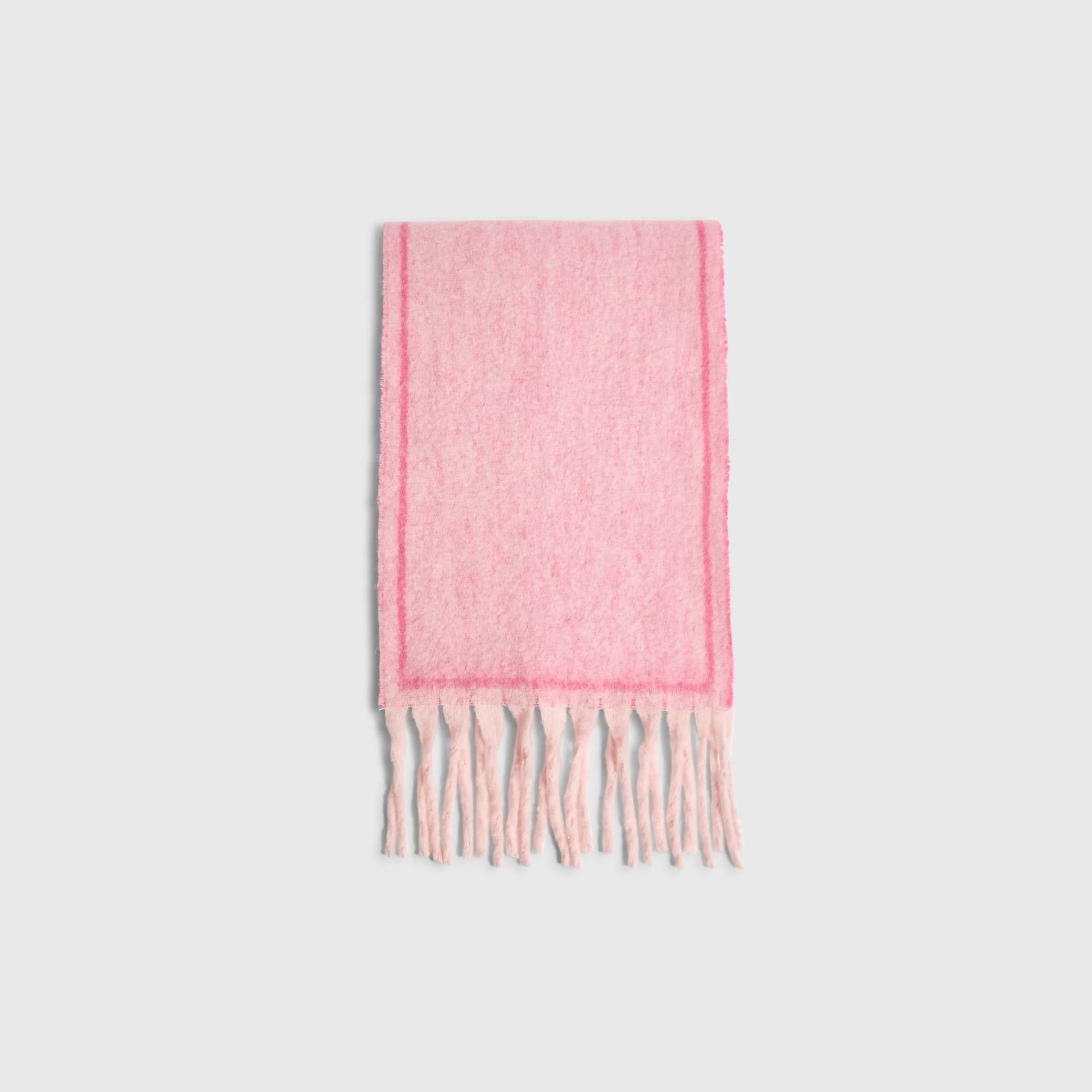 River Island River Island Womens Pink Fluffy Knit Tassel Scarf