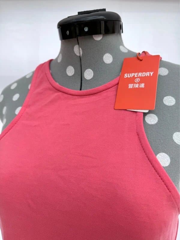 Superdry Superdry Studios Pink/Coral Bodycon Dress – Size 10 – BNWT
