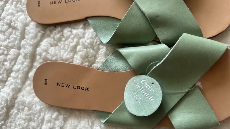New Look Sage green flat sandals