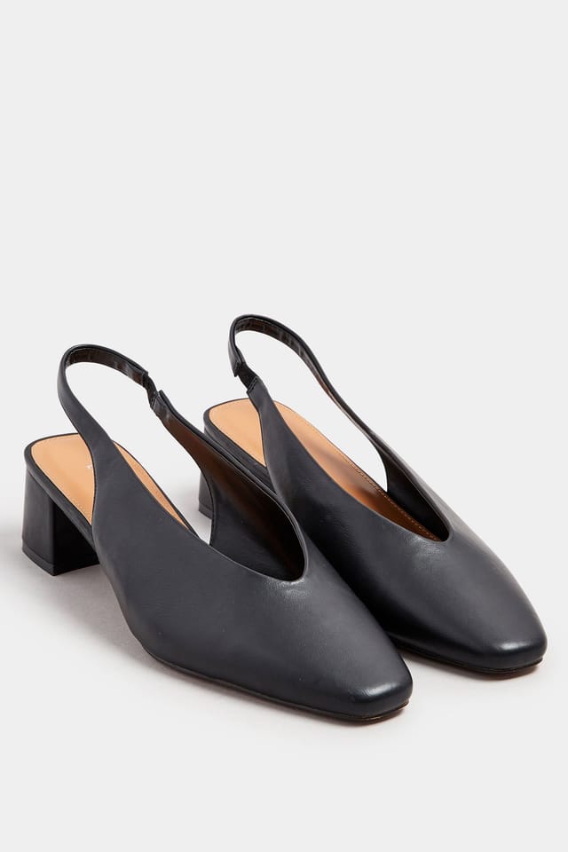 Long Tall Sally Long Tall Sally Women's Slingback Block Heels in Black - 2