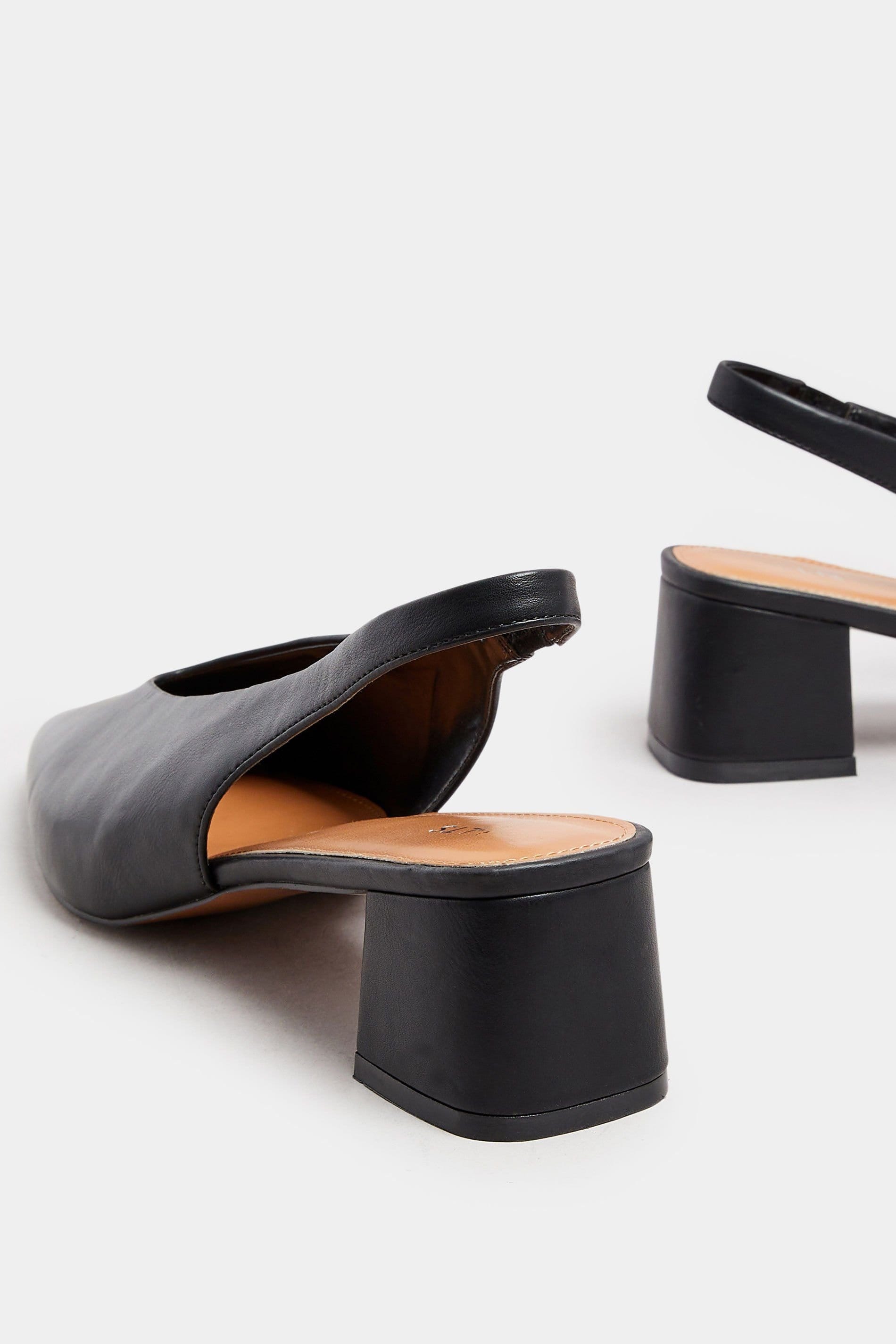 Long Tall Sally Long Tall Sally Women's Slingback Block Heels in Black - 4