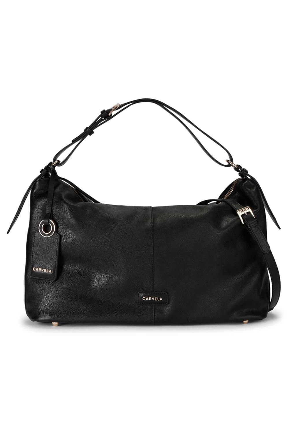 Carvela Carvela Women's 'Bianco Slouch Shoulder' Leather Bag in Black