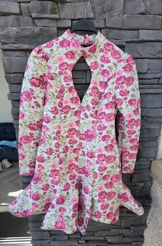 Asos luxe Asos Luxe Floral Cut Out Mini Dress Wedding Party Day Occassion Wear size 12