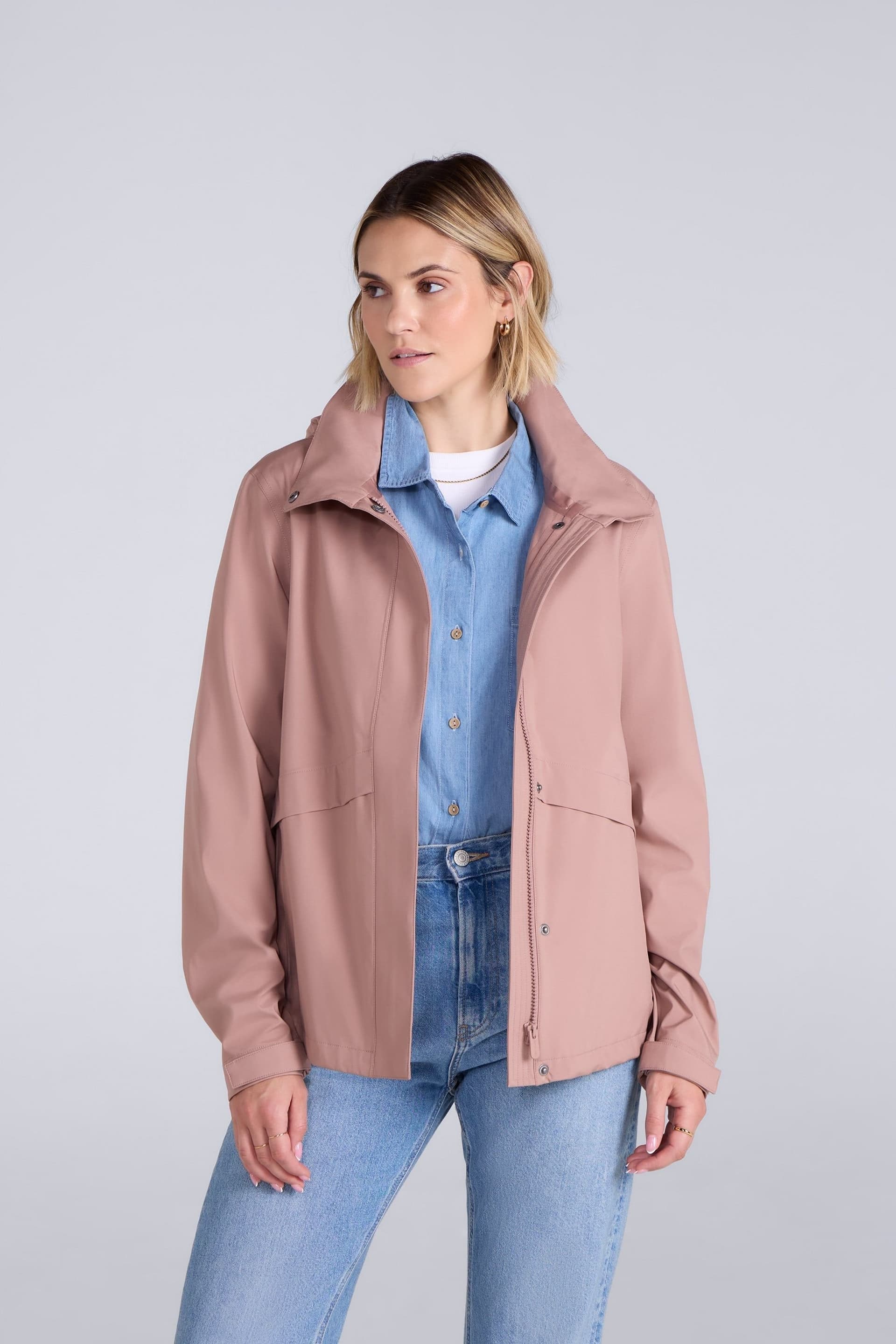 Animal Animal Women's 'Finn' Breathable Waterproof Hooded Jacket in Pink