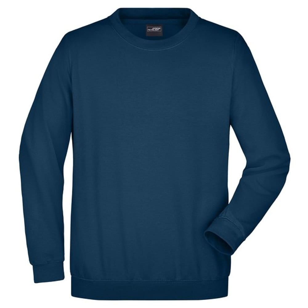 James and Nicholson Men's Heavy Sweatshirt in Duck Egg Blue