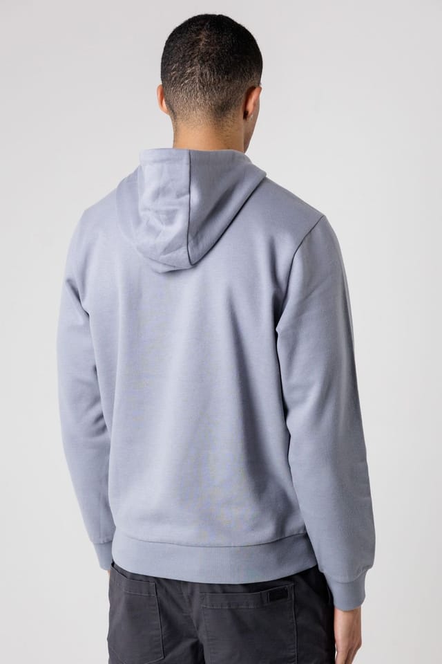Tokyo Laundry Tokyo Laundry Men's Brushed Back Fleece Hoody with Small Chest Logo in Blue - 2
