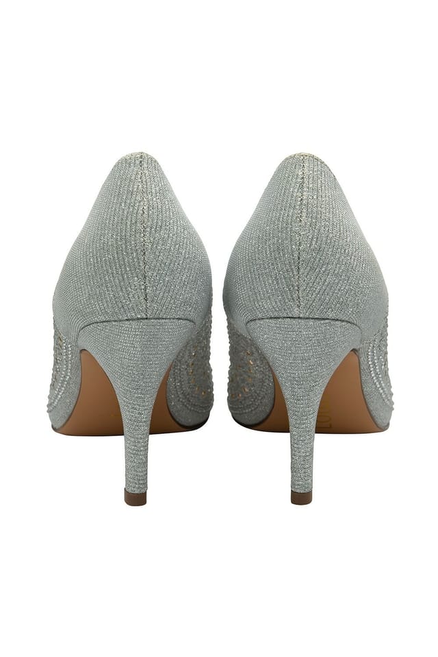 Lotus Lotus Women's 'Viva' Diamante Court Shoes in Silver - 3