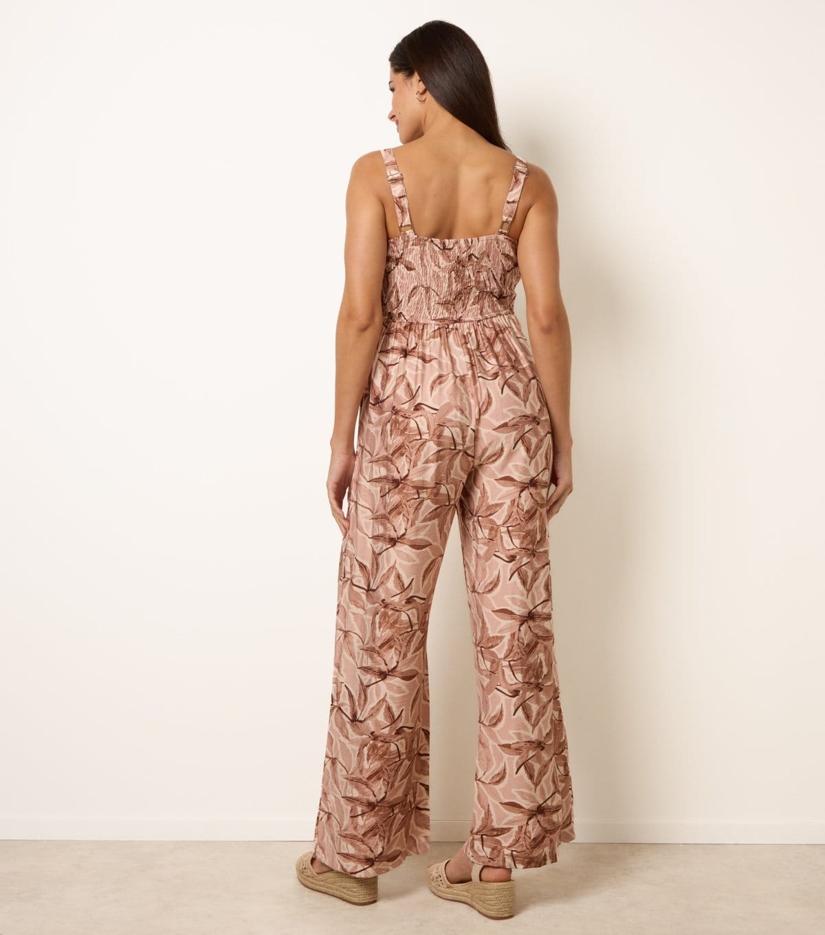 Blue Vanilla Women's Light Brown Tie Front Jumpsuit Blue Vanilla New Look - 4