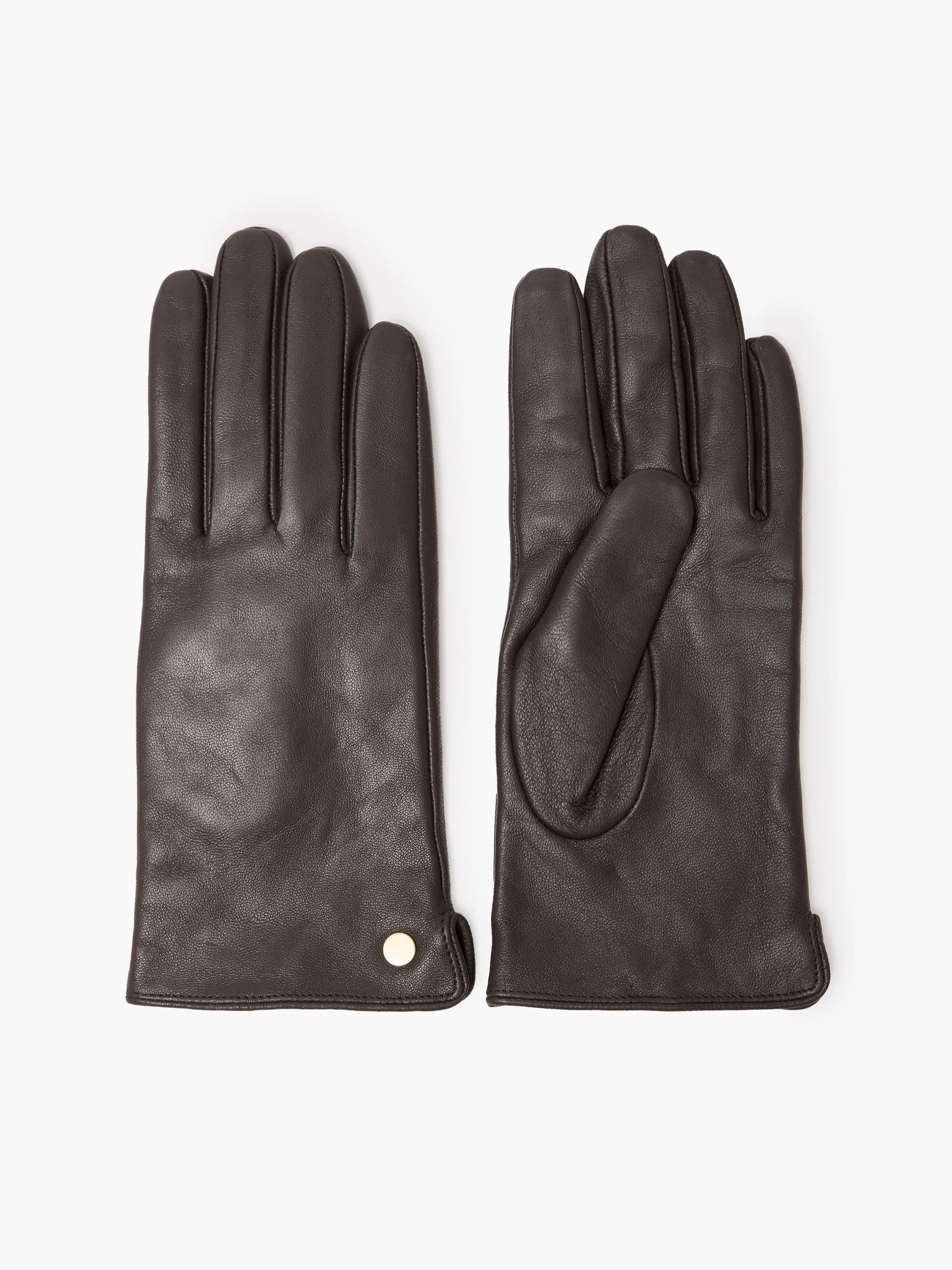 French Connection French Connection Chocolate Brown Leather Gloves