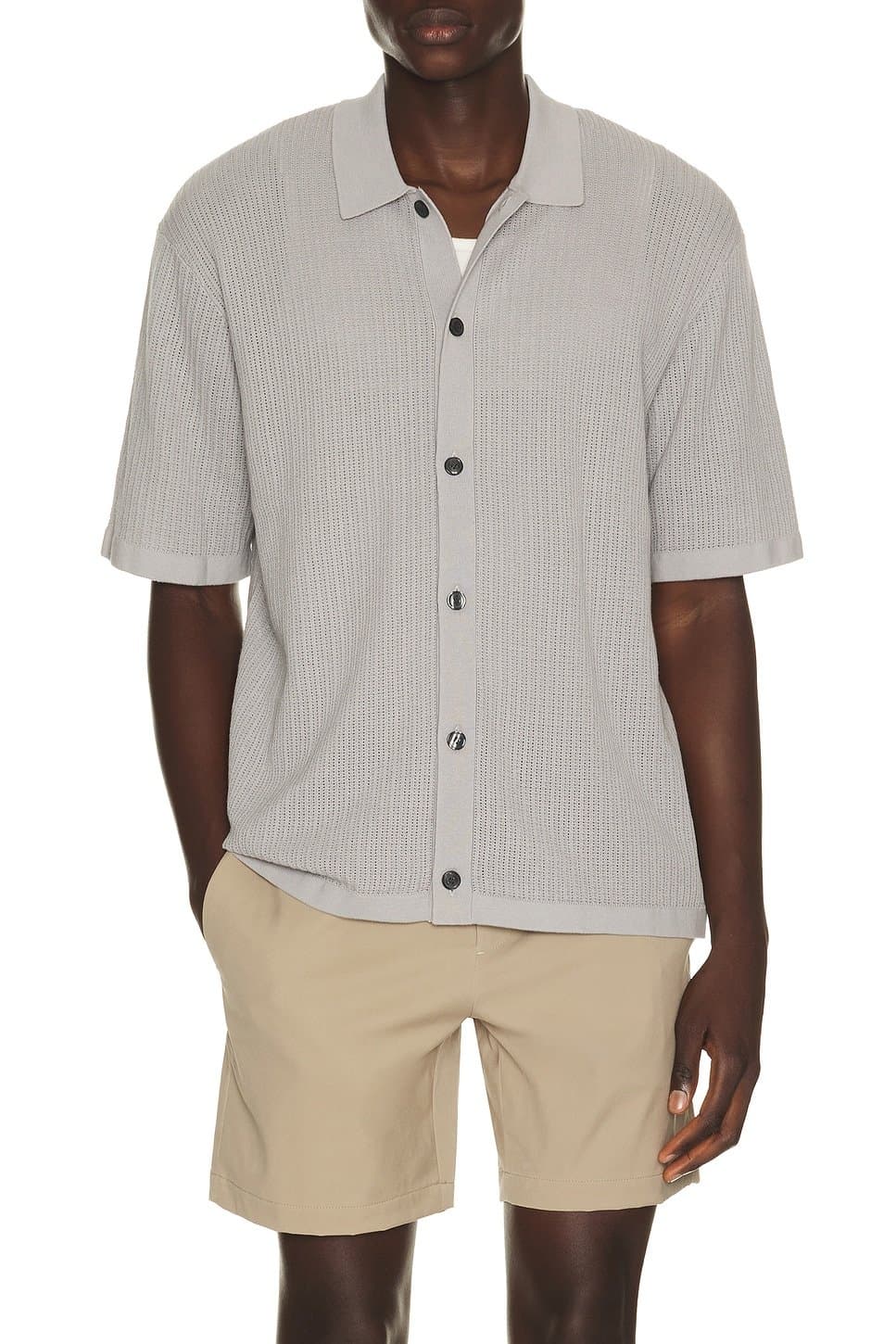revolve Revolve Mesh Button Down Shirt in New Dark Vapor
