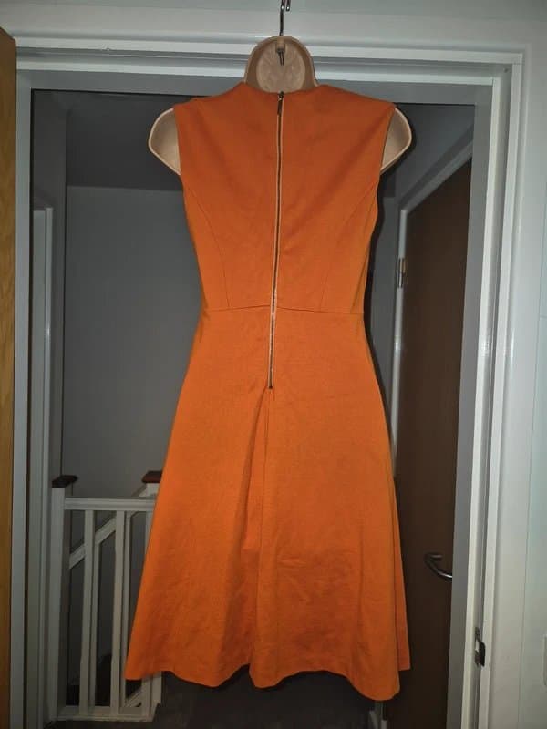 Mango Orange Mango skater sleeveless dress with pockets