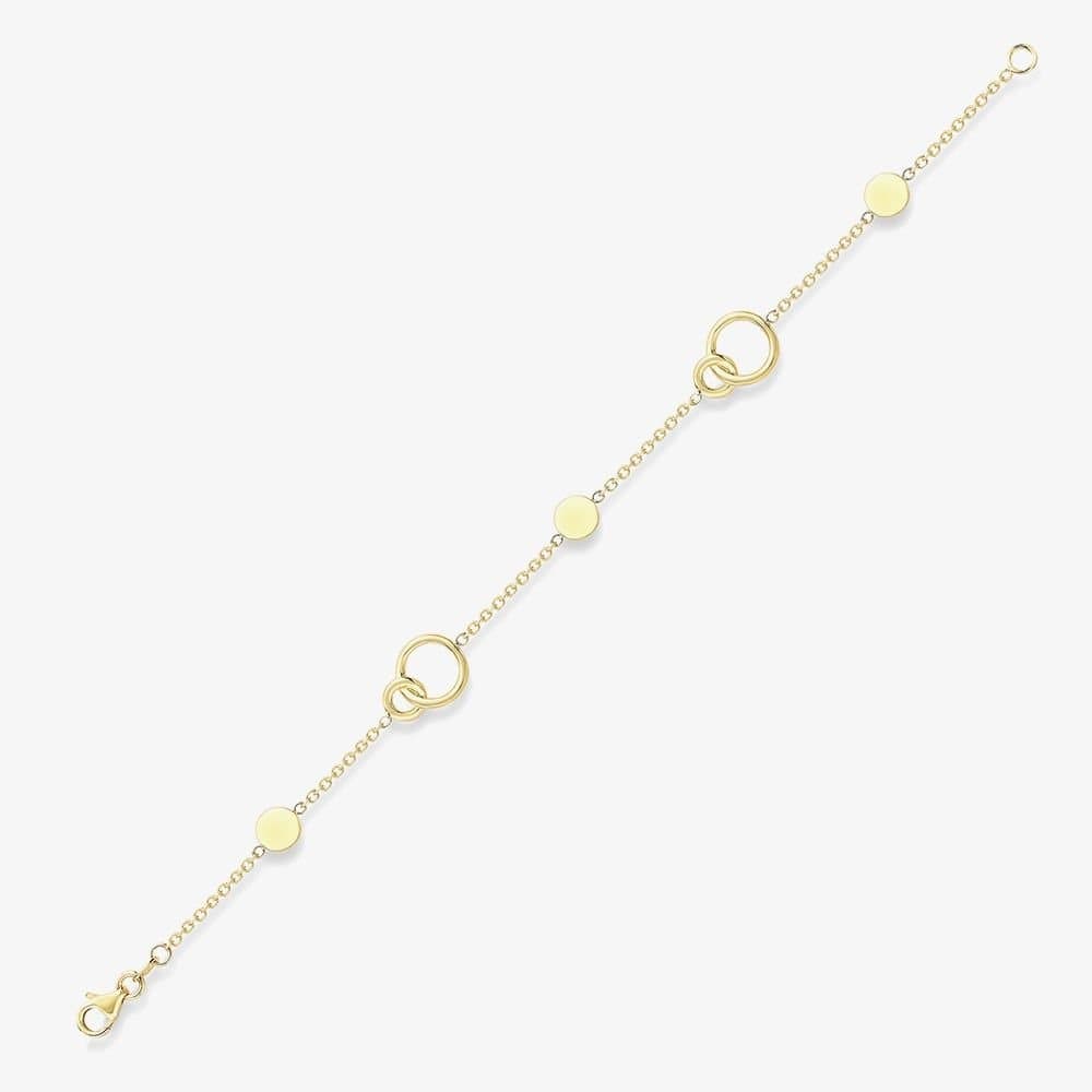 T.H.Baker T.H.Baker Gold 9ct Yellow Gold Interlocking Circle Bracelet