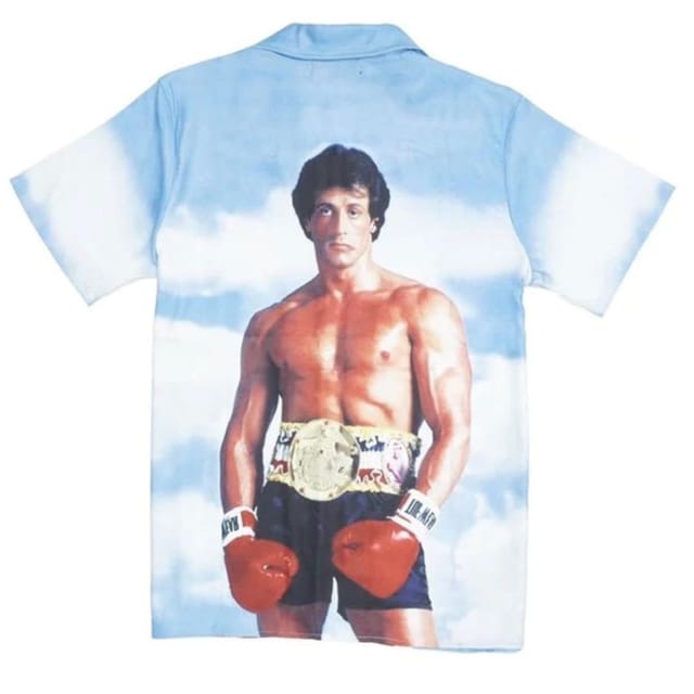 Scum Scum Men's BOXER BUTTON SHIRT in Blue - 2