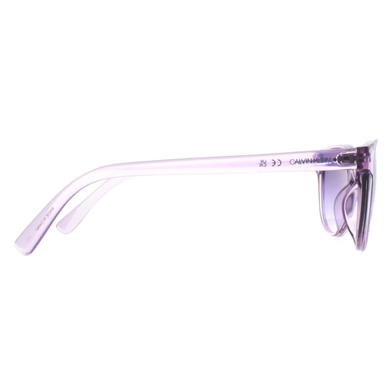 Calvin Klein CALVIN KLEIN Women's Cat Eye Crystal Lilac Purple Gradient CK20517S in Clear - 4
